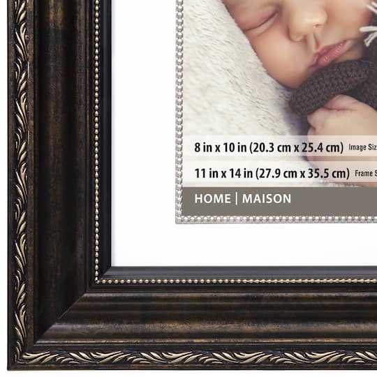 Shop for the Bronze Ornate Frame, 11" x 14" With 8" x 10" Mat, Home